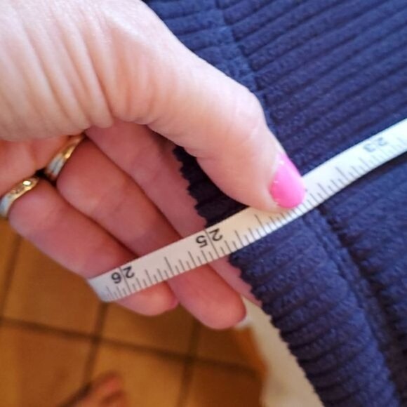 Renegade Embroidered Blue Corduroy Flannel Lined Full Zip Collared Sz. M Vest - Picture 8 of 8